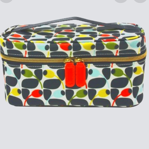 Orla Kiely Bags Orla Kiely Multi Olive Train Case Cosmetic Bag